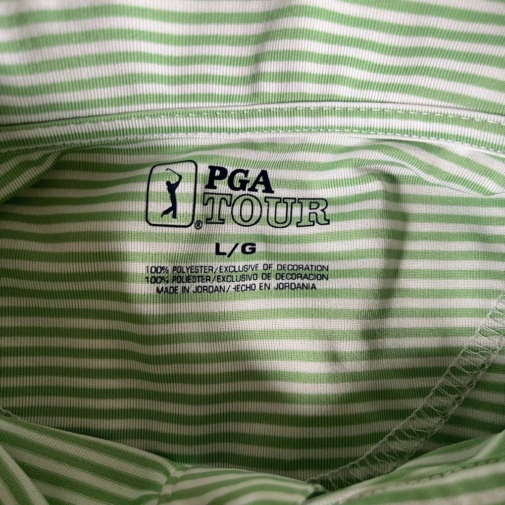 PGA Tour Green Performance Polo Shirt - Size L - Picture 3 of 5